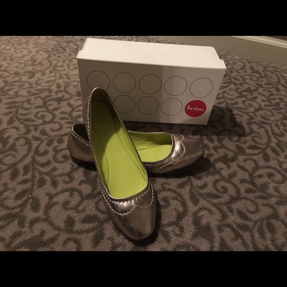 Boden Metallic Flats SZ 39 (US 8)